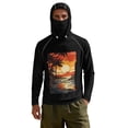 thumbnail image 7 of SEANATIVE Long Sleeve Fishing Hoodie for Men UV Protection Tops Breathable Lightweight Athletic Shirt Outdoor Sport Apparel for Outdoor Fishing Lovers, XL, Palm Tree Sunset Beach Orange, 7 of 7