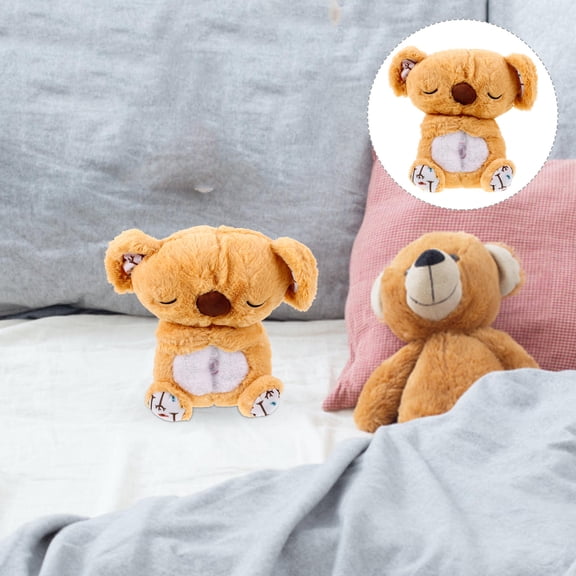 TABLZONE Breathing Brown Koala Plush with Gentle Music and Calming Light Features