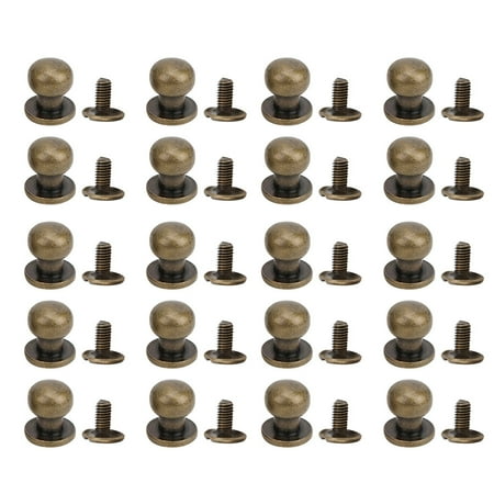 

20PCS 9 x 8mm DIY Copper Rivets Round Head Nipple Nail Bag Shoes Accessories for LeatherBronze 9 x 8mm
