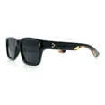 thumbnail image 6 of Mens Narrow Rectangle Vintage Style Bohemian Plastic Fashion Sunglasses All Black, 6 of 8