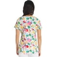 thumbnail image 3 of Tooniforms Scrubs Top For Women Shaped V-Neck Print TF772, 3 of 7