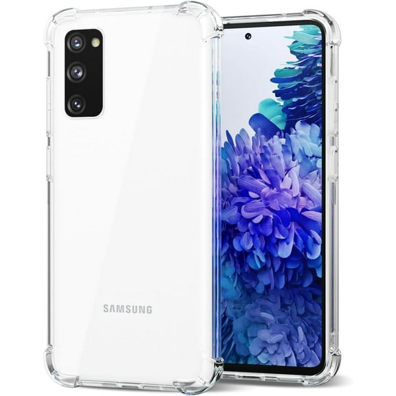 for Samsung Galaxy S20 FE 5g Case Clear, Transparent Thin Slim Flexible TPU Cute Cover Aesthetic Design, Soft Silicone Gel for Women Girl, Non-Yellowing Protective Airbag Bumper, Clear
