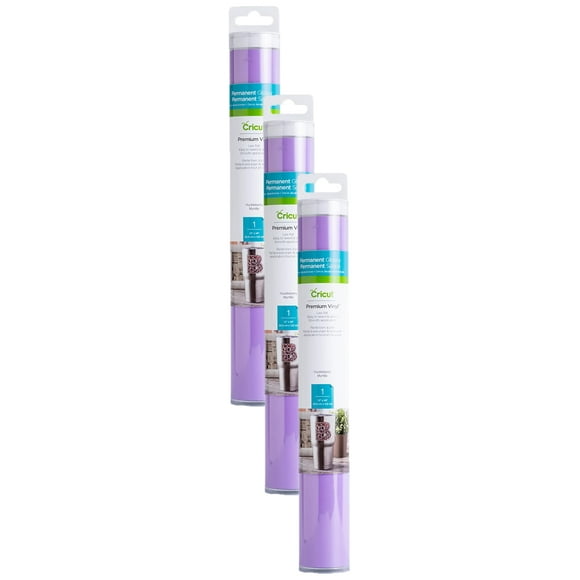 Vinilo Cricut Premium Permanente Huckleberry Paquete de 3 Rollos 1.2x12m