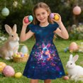 thumbnail image 1 of Cute Easter-print Dress With Small Flying Sleeves For Children Aged 3-10 In Summer, 1 of 9