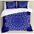 thumbnail image 1 of Purple Mandala King Size Duvet Cover Set, Ethnic Oriental Print Abstract Floral Lacework Digital Image, Decorative 3 Piece Bedding Set with 2 Pillow Shams, Lavender Blue and Indigo, by Ambesonne, 1 of 3