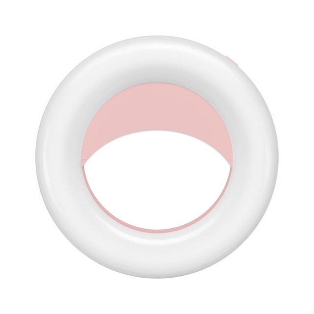 Generic Luz LED anular para selfies, ajustable en 3 modos de brillo y temperatura de color, diseño portátil en color rosa.