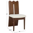 thumbnail image 4 of Safavieh Kieran Modern Wood Dining Side Chairs, Cream / Walnut, 4 of 8