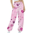 thumbnail image 7 of hotojiny Valentines Day Sweatpants for Women Cute Heart Print Running Joggers Casual Loose High Waisted Trousers, 7 of 7