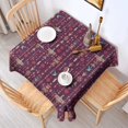 thumbnail image 2 of Geometric Arrow Red Pattern Square Tablecloth, Waterproof Wipeable Spillproof Washable Table Cover for Home Kitchen Party and Daily Decor 60"x60", 2 of 5