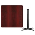 thumbnail image 4 of Bowery Hill 42" Square Restarant Bar Table in Black and Mahogany, 4 of 4