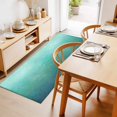 thumbnail image 3 of Aqua Teal Mosaic Washable Runner Rugs 2'x6', Minimalist Abstract Hexagonal Grid Soft Gradient Washable Runner Rug Non-Slip Sturdy Edge Binding Carpet for Bedside Hallway Runner Kitchen Galley, 3 of 9