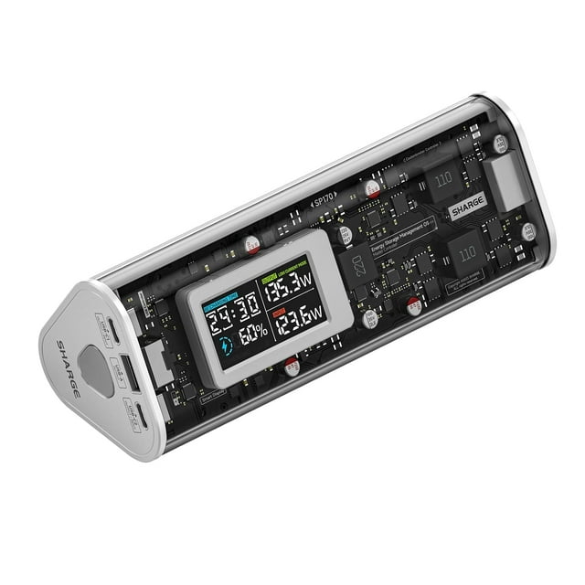 Batería externa SHARGEEK 170 24.000 mAh 170 W con pantalla inteligente IP66