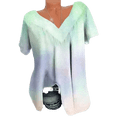 thumbnail image 2 of NominalSnug Womens Plus Size Blouses Short Sleeve V-Neck Print Pullover Tops, 2 of 7