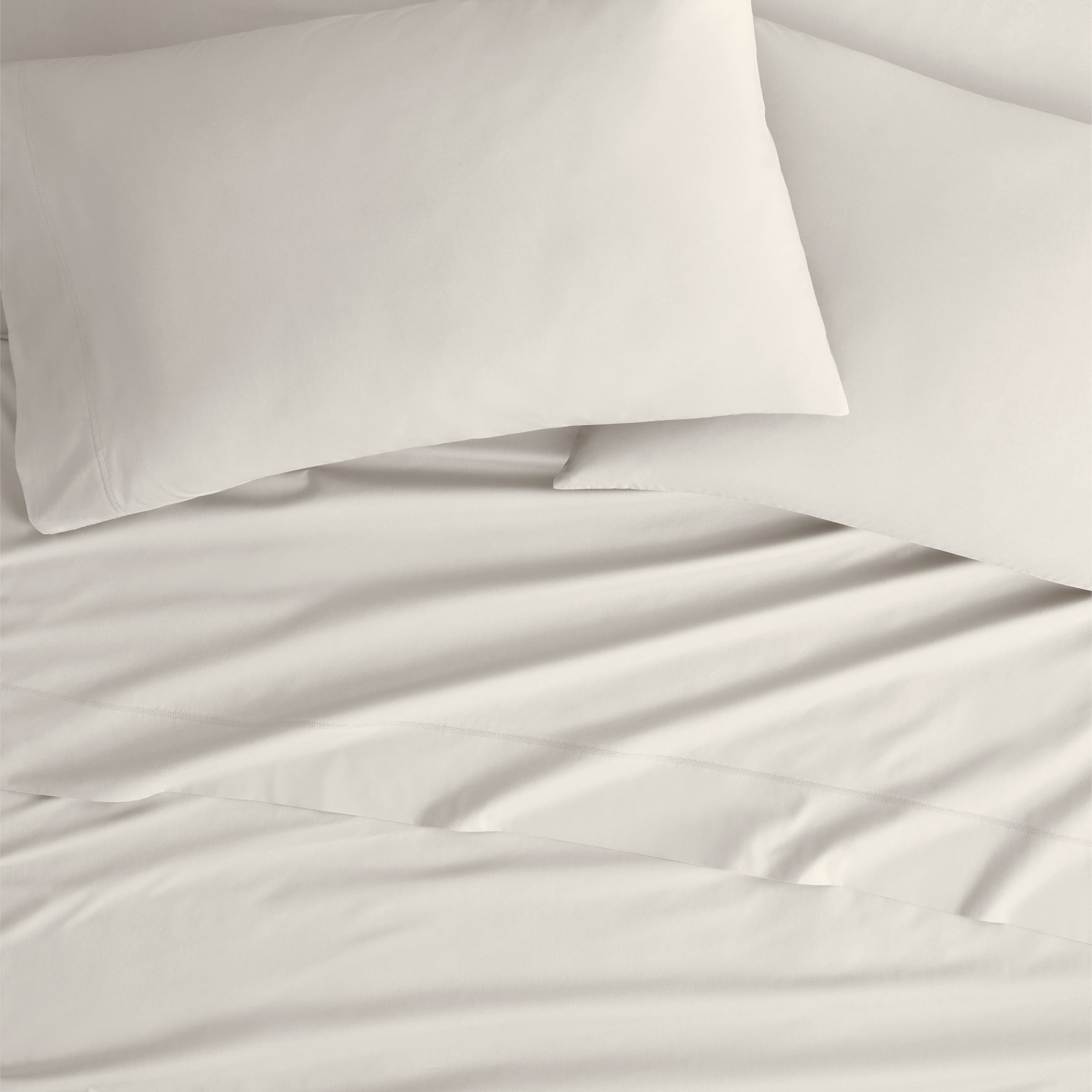 Wamsutta 1846 400 Thread Count Gardenia Egyptian Giza Cotton Percale Pillow Cases, Queen (2 Count)