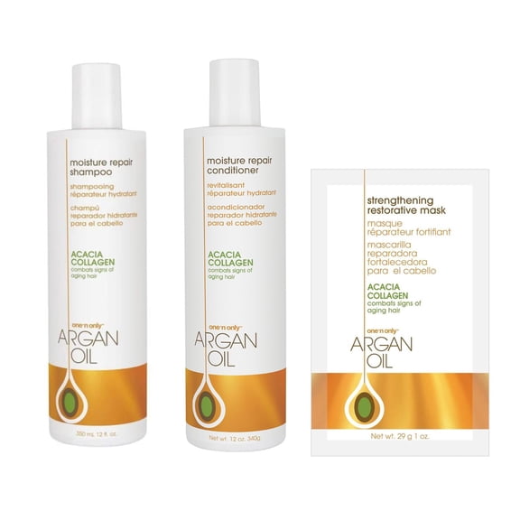 ONE N ONLY - Argan Oil - Moisture Repair (Shampoo Conditioner) 12 oz Restorative Mask 1 Pack