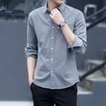 thumbnail image 2 of Camisas Slim Hombre Manga Larga Casual Caballeros, 2 of 7