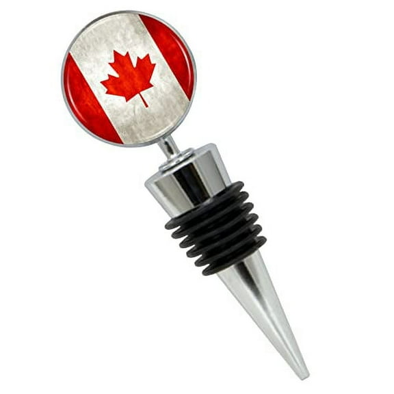 Canada Flag Wine Bottle Stopper In Gift Box, Perfect For House Warming Gift
