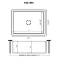 thumbnail image 3 of Ruvati 23-inch Fireclay Farmhouse Kitchen Laundry Utility Sink Single Bowl, 3 of 4