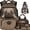AB, variant on 4-Piece Street Art Backpack Bundle - 17" Large Capacity Backpack with Crossbody bag, Mini Organizer Pouch & Water Vessel, Heavy Duty Water-Resistant Daypack for Travel & Outdoor and school. Age6+