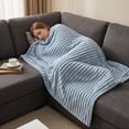 thumbnail image 2 of PBAZIH Flannel Fleece Blanket Soft Cozy Throw for Couch Bed Home Office Travel Lightweight Thick Striped Design Ideal for Lounging Napping or Extra Warmth, 2 of 6