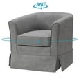 thumbnail image 3 of Bed Bath & Beyond Metal Fabric Woven Swivel Chair, Steel Gray, 3 of 6