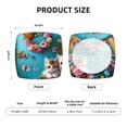 thumbnail image 5 of Disketp Whimsical Cats and Flowers Scene for Square Chair Cushion Covers for Hotel, Bedroom, Office,Machine Washable-Four Pieces, 5 of 7