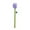 Purple #19, variant on Sunflower Ice Cream Stirring Spoon | Cute Long Handle Borosilicate Glass Beverage Stirrer | Cocktail Drink Sticks for Coffee, Lemonade, Iced Tea | Includes 1 Stirring Spoon
