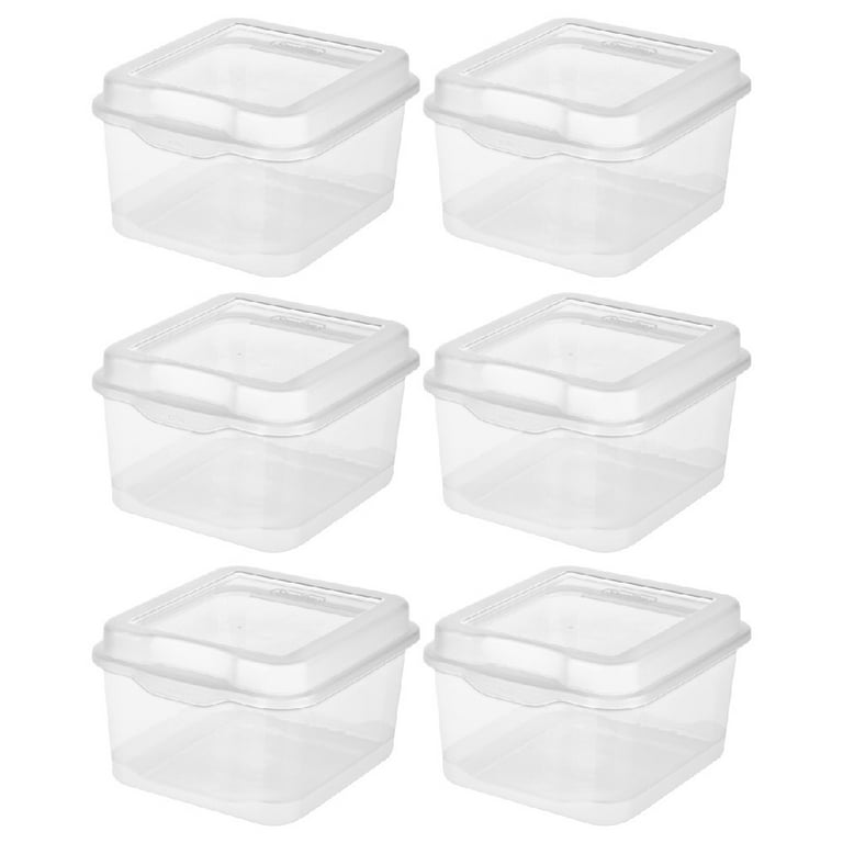 Storage, Small Flip Top Clear Boxes, Set of 4 –
