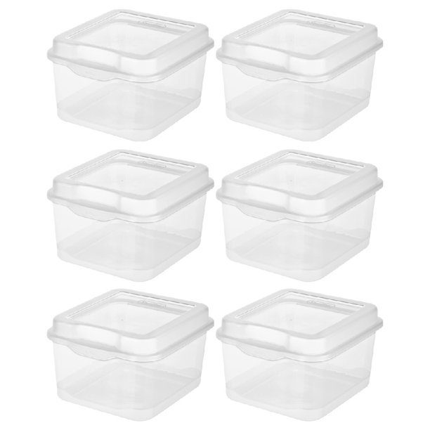 Sterilite 1803 Flip Top Storage Box Container With Hinged Lid Stackable