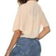 thumbnail image 4 of Camisas de Mujer Fiudx Chal de Gasa Suave para Mujer Envolturas para Vestido de Noche Capa de Boda Bolero Aleta Mangas Cortas, 4 of 6