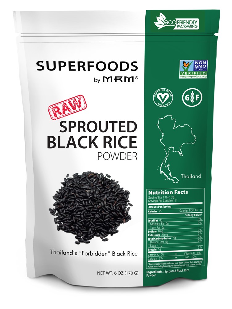 MRM Raw Organic Black Rice Powder, 6 Oz