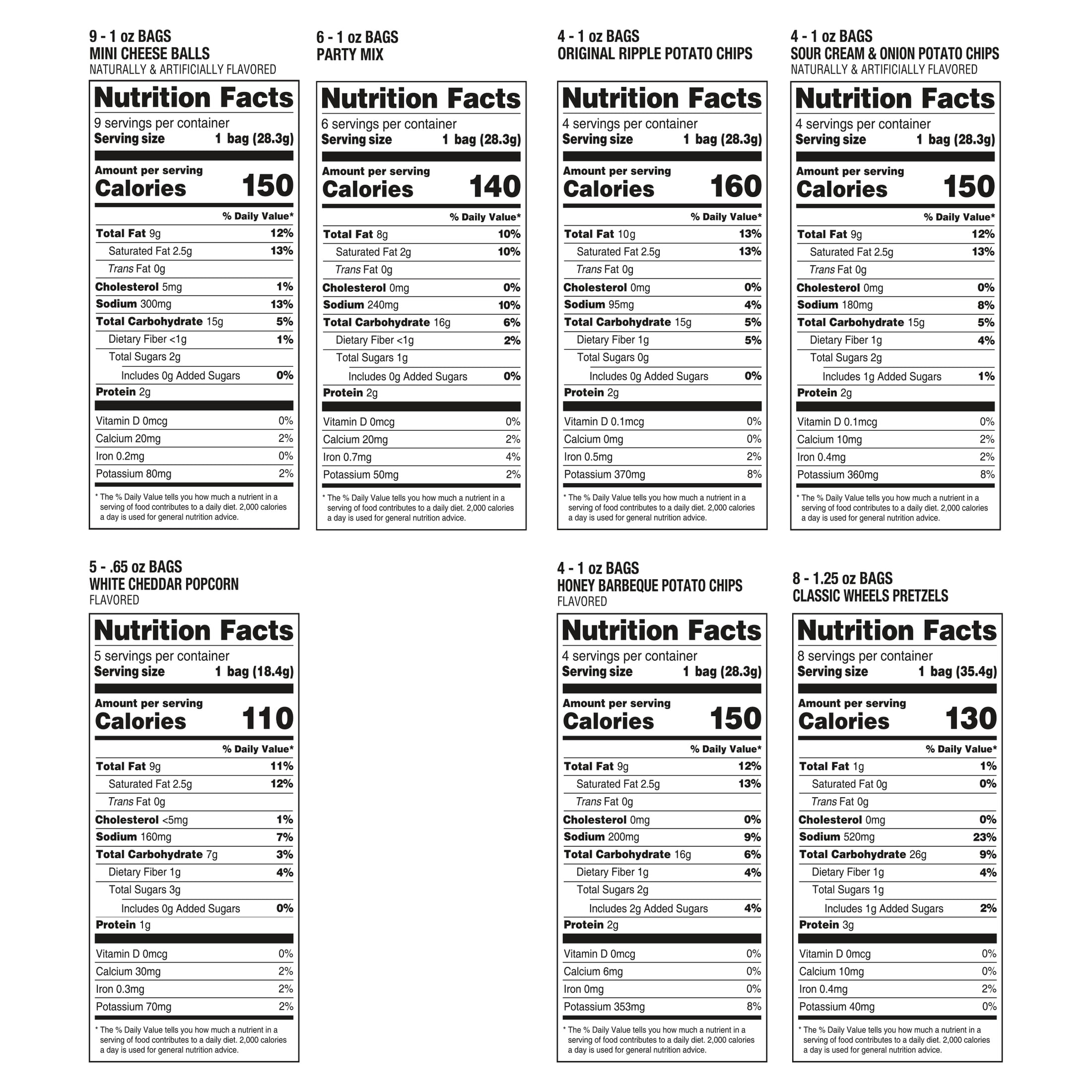 Utz Classics Snack Box, Variety Pack, 1 oz, 40 Count