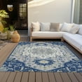 thumbnail image 6 of Addison Rugs Chantille Indoor/Outdoor Traditional Vintage Navy Washable Rectangle Rug, 3' x 5', 6 of 6
