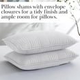 thumbnail image 6 of Southshore Fine Linens Oversized Quilt Bedding Set lightweight, prewash fabric soft coverlet bedspread 3-Piece, two matching shams (108 in wide x 98 in long), Grid White, King / California King, 6 of 9