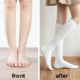 thumbnail image 4 of Calcetines de compresión graduada hasta la rodilla para mujer, calcetines de tubo alto y delgado de tubo largo - 1 par, 4 of 5