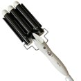 thumbnail image 2 of Black With Earthy Gold Wave Iron - Rizador de pelo ondulado de 3 cabezales de 22 mm, estilo de cabello rizado ondulado largo/corto para mujeres, temperatura ajustable, 2 of 5