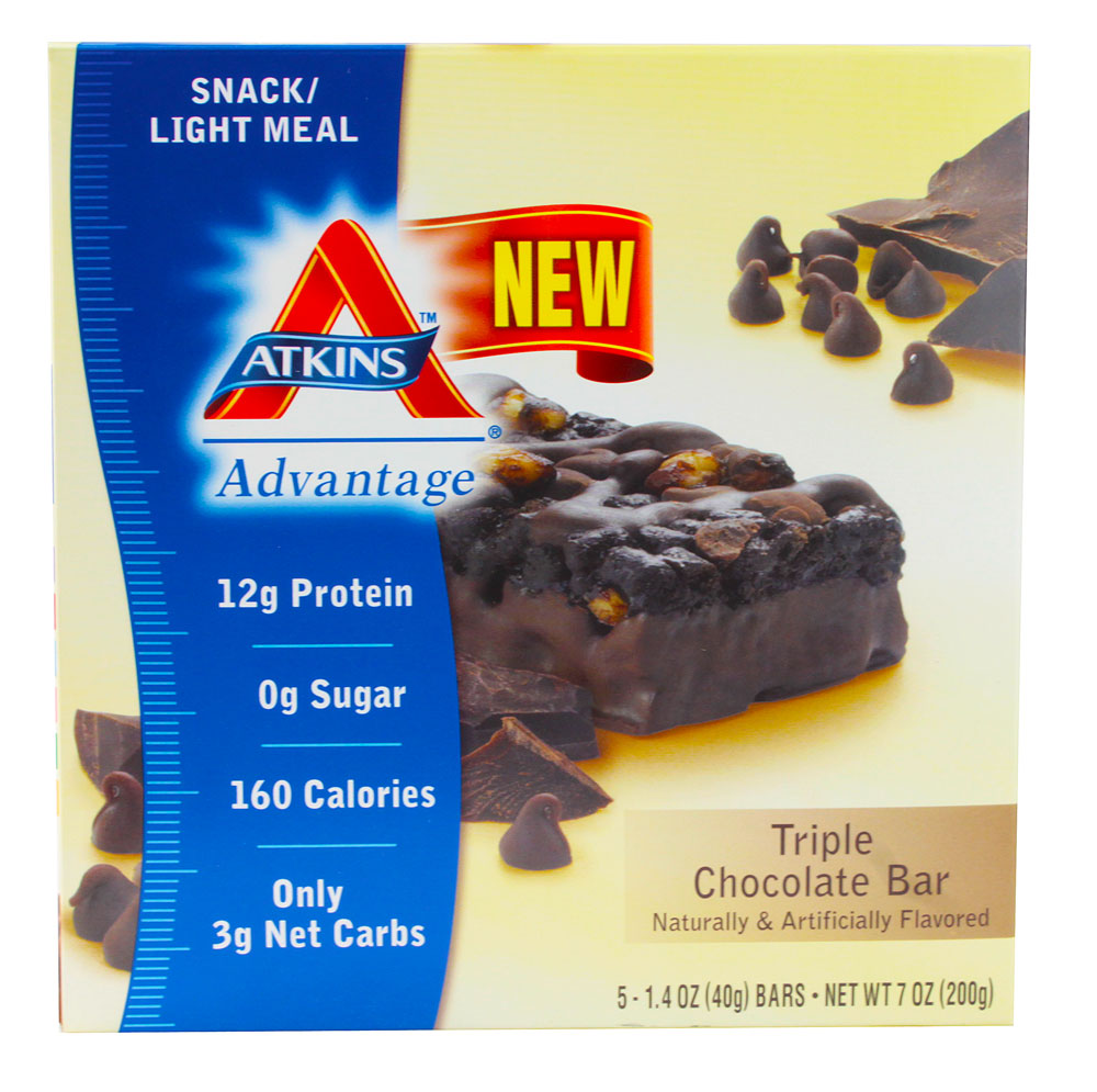 Atkins Advantage Bar Triple Chocolate Box of 5 1.4 oz Walmart