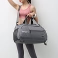thumbnail image 4 of Bolsa Viaje Fitness Gimnasio Equipaje Impermeable Yoga con Zapatero Gris, 4 of 6