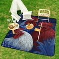 thumbnail image 6 of Patriotic Roosters Firework Display Picnic Blanket Waterproof Outdoor Beach Blanket Hand-held Pad Suitable for Travel, Camping, Beach, Family Gatherings, 6 of 7