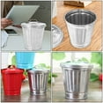 Can Trashlid Garbage Bucket Small Metal Iron Mini Basket Galvanized