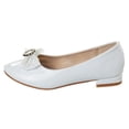 thumbnail image 2 of Badgley Mischka Low Heeled Ballerinas (Little Kid Sizes), White Patent, 4, 2 of 7