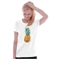 thumbnail image 3 of Pineapple Chill Hawaiian Summer Womens Slim Fit Graphic Tee Brisco Brands M, 3 of 5