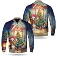 thumbnail image 3 of Merry Christmas Basset Hound Santa Hat Xmas Tree Winter Holiday All Over Print 3D Baseball Jacket Bassets Dog Breed Lovers Gifts Idea Bomber Jacket Softball - 01013, 3 of 6