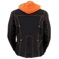 thumbnail image 2 of NexGen SH1939 Women's 'Reflective Tribal' Orange and Black 3/4 Textile Vented Jacket 5X-Large, 2 of 10