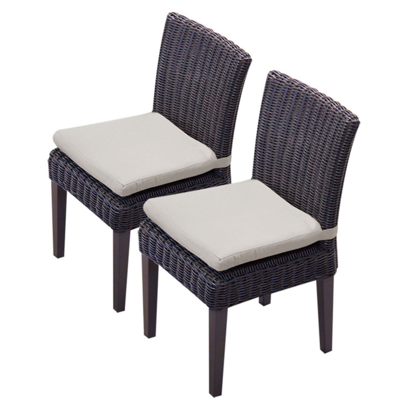 Set of 4 TK Classic Outdoor Cushion for Dining Chair in Gray 