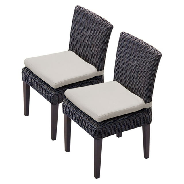 TK Classics Venice Outdoor Dining Side Chair - Set of 2 with 4 Cushion Covers