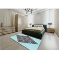 thumbnail image 4 of Ahgly Company Indoor Rectangle Patterned Tron Blue Area Rugs, 2' x 4', 4 of 6