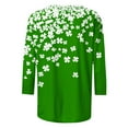 thumbnail image 5 of Mceream St Patrick's Day Shirts for Women Plus Size Crewneck 3/4 Sleeve Irish Clover Shirt Saint St Patty's Day 2026 Casual Tunic Tops Summer Shamrock T-Shirts plus size Green XL, 5 of 5