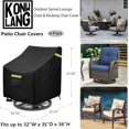 thumbnail image 2 of Funda para Silla de Exterior Giratoria KONWLANG Impermeable x4, 2 of 6