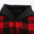 thumbnail image 4 of Nmnitkp Jackets for Men Plaid Print Men's Flannel Shirt Jacket Fleece Sherpa Lined Plaid Jackets Coat Full Zip Up Hoodie Winter Outwear & Warm and Wear-Resistant Hoodies for Men, 4 of 7